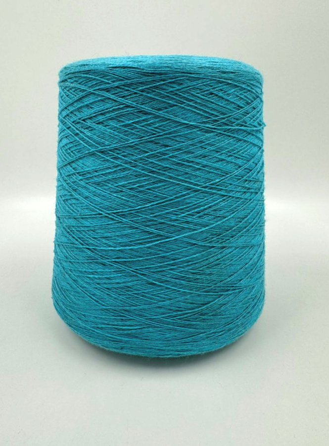 Пряжа  Green Silk, New Mill, кашемир, шелк, цвет ярко-бирюзовый, 50% кашемир, 50% шелк, цвет ярко-бирюзовый, New Mill — фото пряжи Cozy Wool